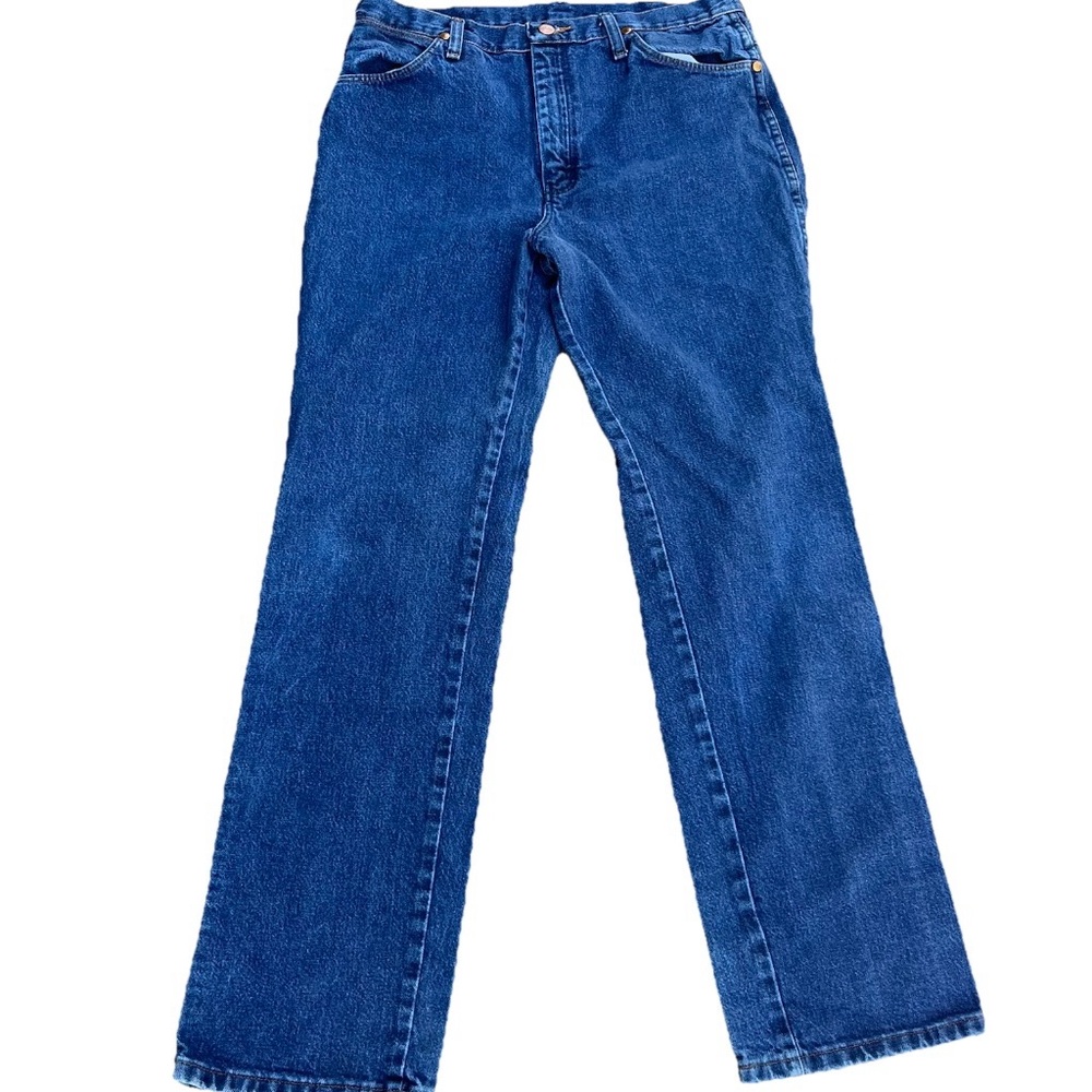 Wrangler 936DSD Blue‎ Demin Jeans Dark Wash Men Size 33x31 Cowboy Boot Cut